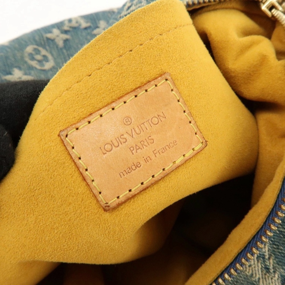 Louis Vuitton Monogram Denim Baggy GM Shoulder Bag Blue M95048 Auth Used F/S - Picture 9 of 9